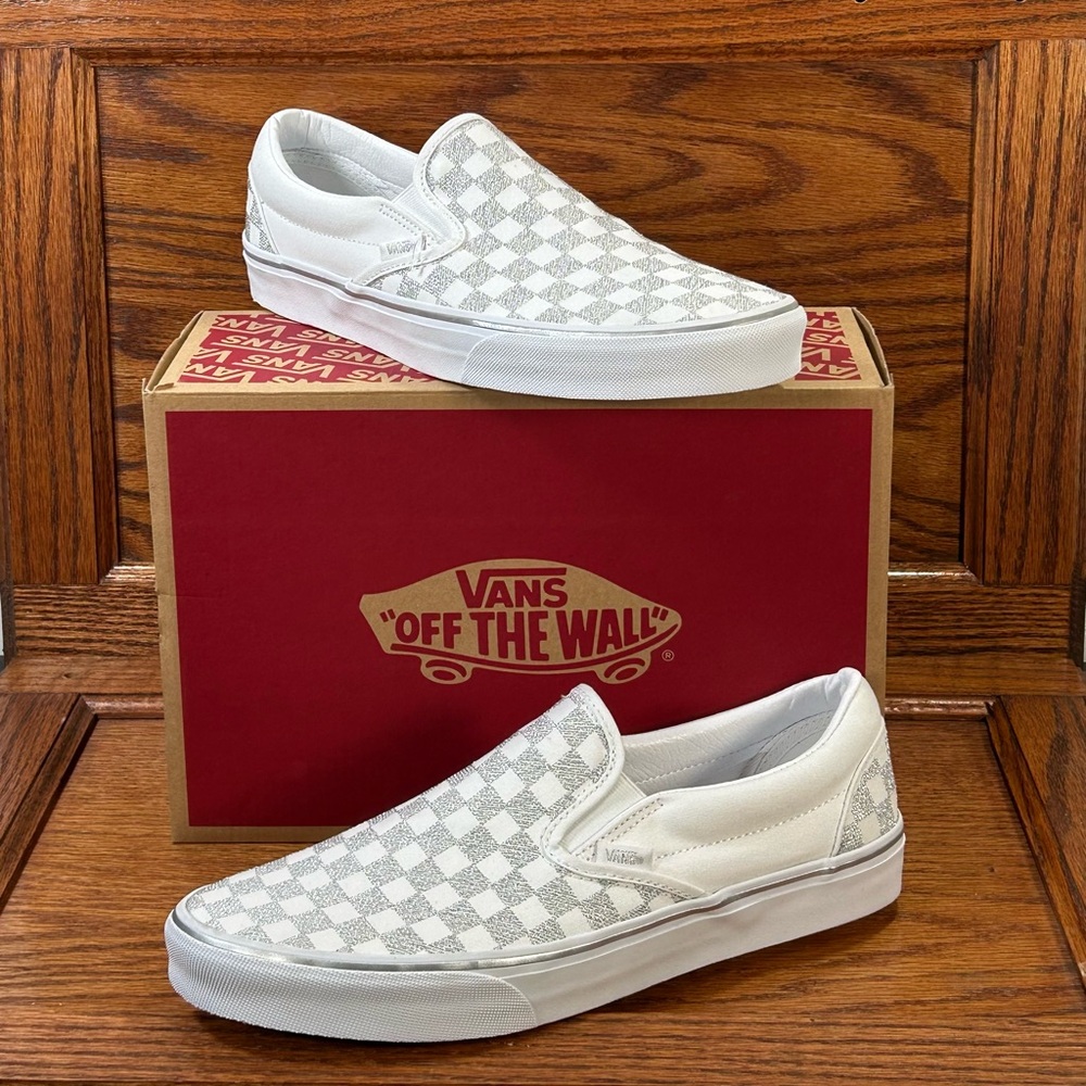Vans Classic Slip On Metallic‎ True White Shoes